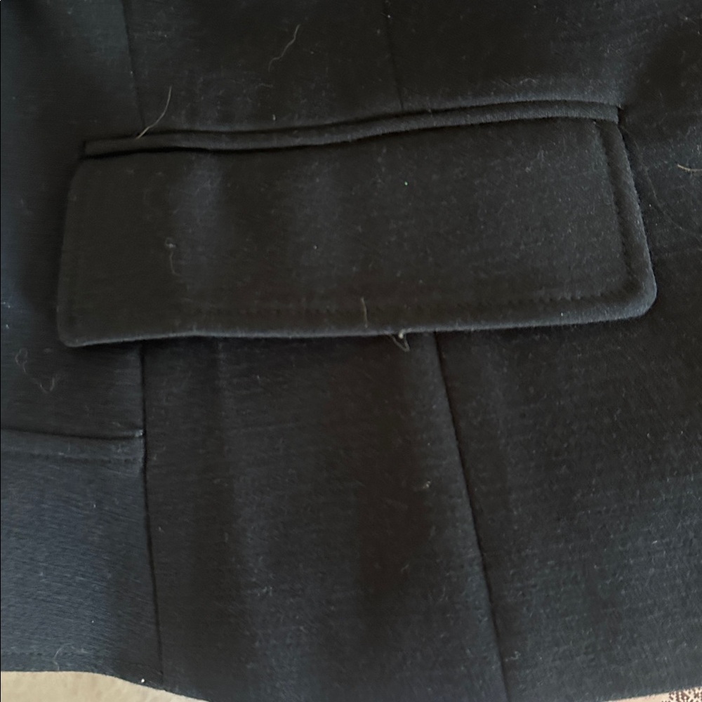 Calvin Klein Black Double-Breasted Pea Coat - Picture 6 of 9